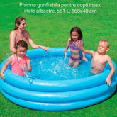 Piscina gonflabila pentru copii, inele albastre, 581 L, 168x40 cm
